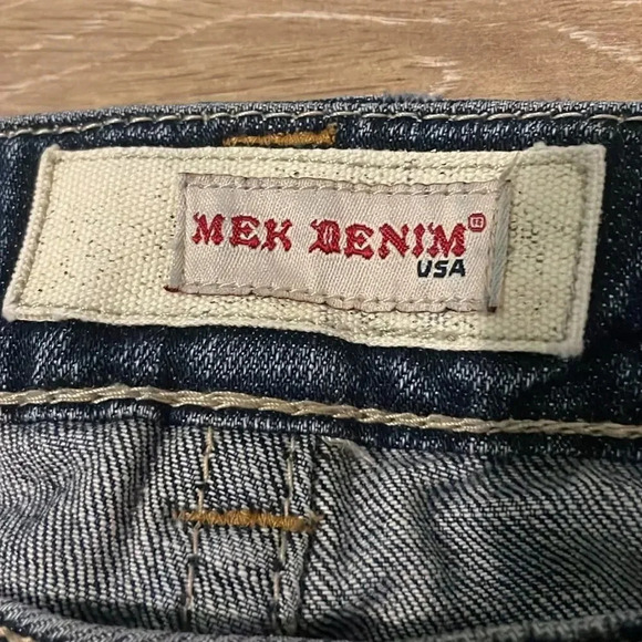 MEK distressed boot cut jeans Medium Wash Women’s Size 27 - Picture 4 of 15